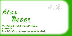 alex meter business card